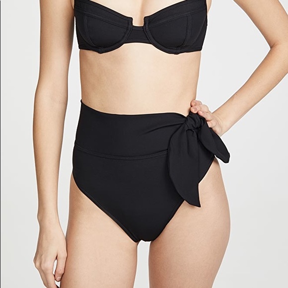 Zimmermann sculpt tie bikini bottom size 2-4 black